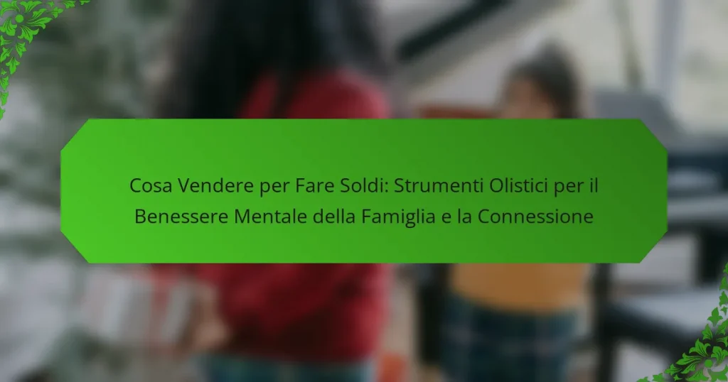 Cosa Vendere per Fare Soldi: Strumenti Olistici per il Benessere Mentale della Famiglia e la Connessione