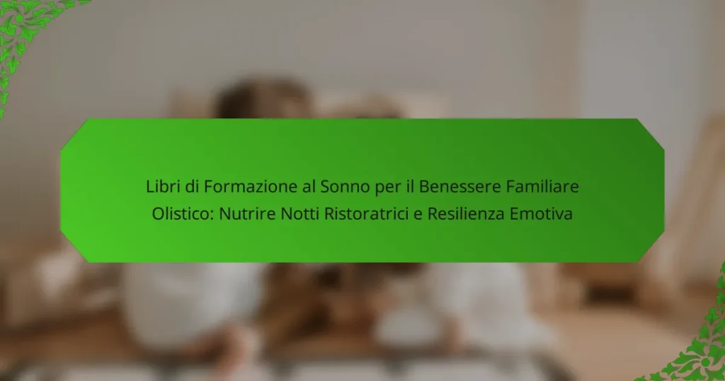 Libri di Formazione al Sonno per il Benessere Familiare Olistico: Nutrire Notti Ristoratrici e Resilienza Emotiva