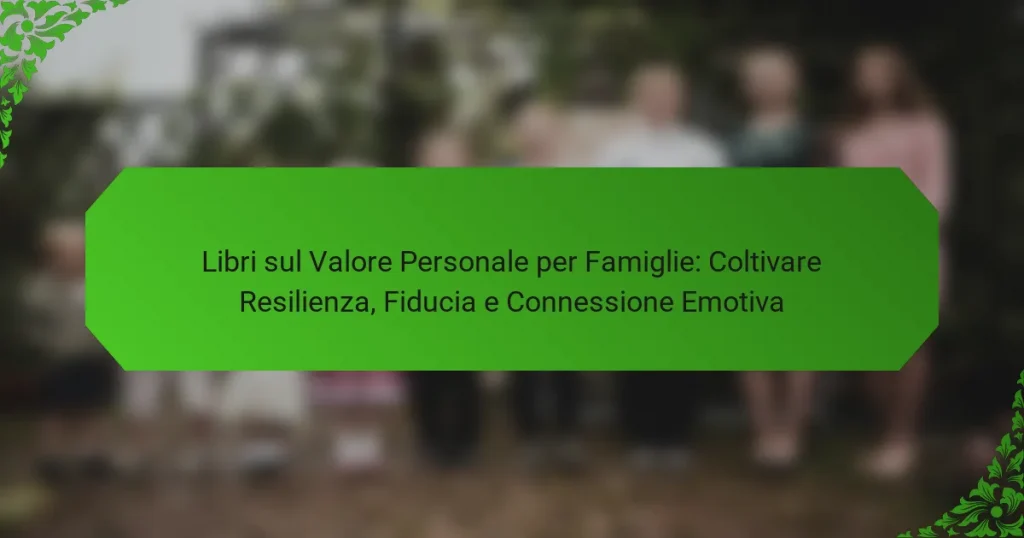 Libri sul Valore Personale per Famiglie: Coltivare Resilienza, Fiducia e Connessione Emotiva